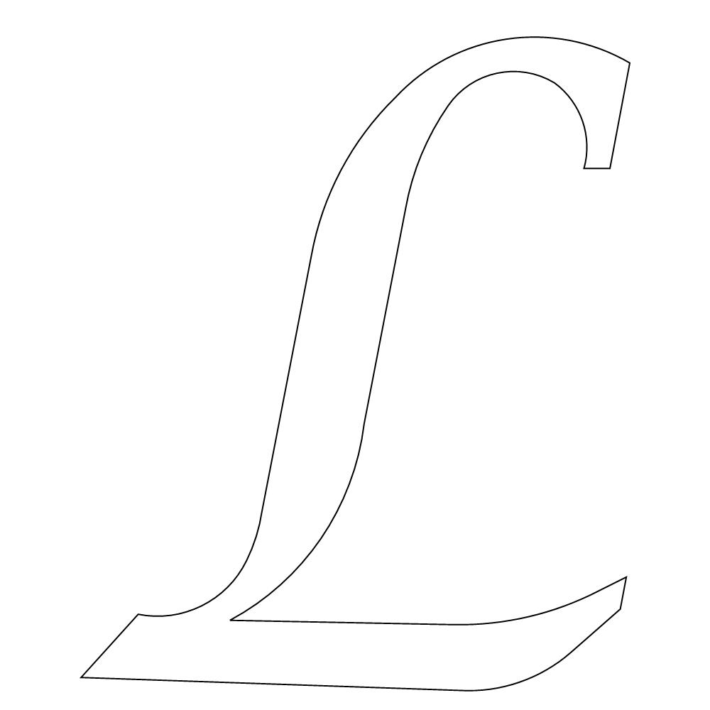 calligraphy font capital l Digital Pattern | Sweet Dreams Quilt Studio ...